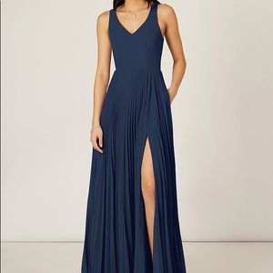 Azazie Lindsey Dark Navy Bridesmaid Dress, A0